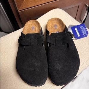 Birkenstock Boston Suede Soft Footbed Clog